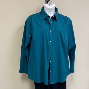 Talbots Teal Button Down Shirt